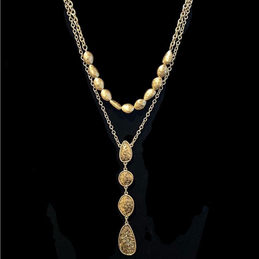 19” Elegant Gold-Tone Layered Necklace